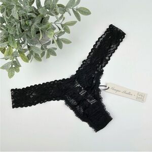 Monique Lhuillier x Hanky Panky Rendezvous Low Rise Diamond Thong Women's Large